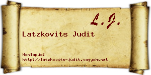 Latzkovits Judit névjegykártya