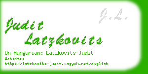 judit latzkovits business card